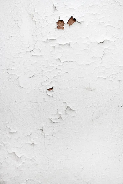 Старая Стена Белой Краской Отшелушивающей Поверхность Гранж Фон Текстура Вертикальное — стоковое фото