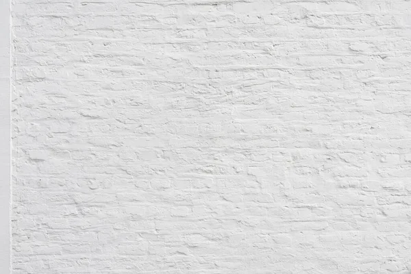 Vieux Mur Plâtre Peint Blanc Avec Motif Brique Comme Fond — Photo