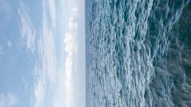 Adriático Superficie Agua Mar Con Cielo Dramático Finales Verano Imágenes — Vídeo de stock