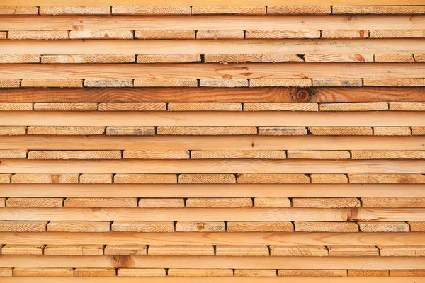 Stack Untreated Wooden Planks Timber Boards Construction Material Industrial Patterns — Foto de Stock