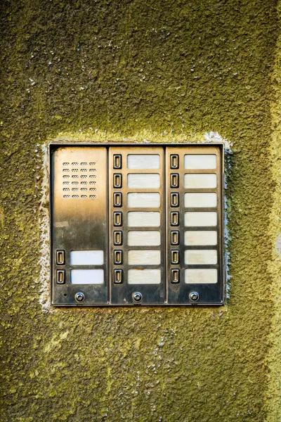 Old Blank Intercom Device Mockup Worn Facade Royalty Free Stock Images