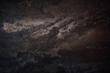 Grunge deseni, beton dekorun paslı tonları ve üst görünümü olan çelik gri renk.