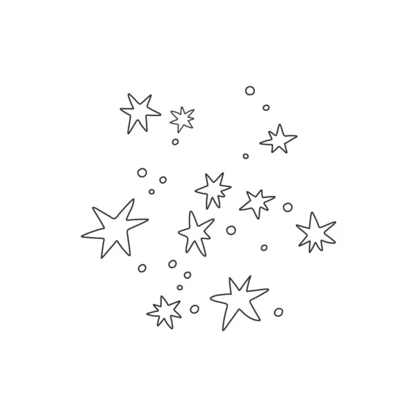 Magic Narozeniny Pozadí Roztomilými Hvězdami Vektorová Ilustrace — Stockový vektor
