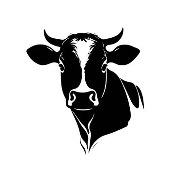 Black angus logo design template. cow, bull farm logo design. Cow, bull vector illustration Vector illustration