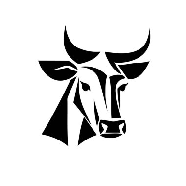 Black angus logo design template. cow, bull farm logo design. Cow, bull vector illustration Vector illustration