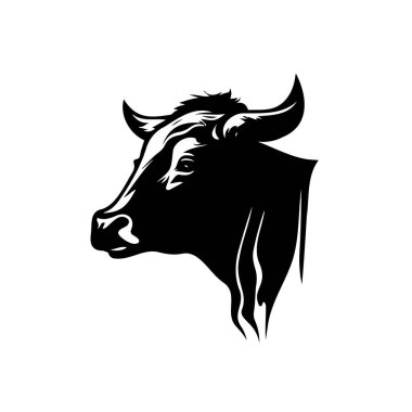 Black angus logo design template. cow, bull farm logo design. Cow, bull vector illustration Vector illustration