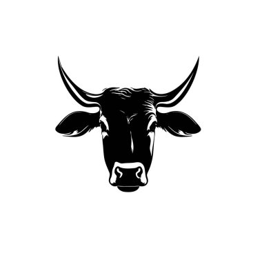 Black angus logo design template. cow, bull farm logo design. Cow, bull vector illustration Vector illustration