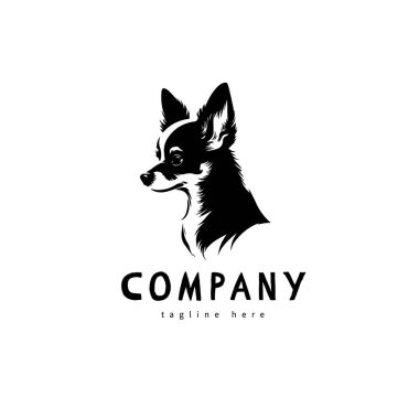 The head of chihuahua dog. Dog vector illustration. Company logo design. Vector illustration
