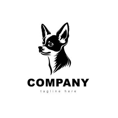 The head of chihuahua dog. Dog vector illustration. Company logo design. Vector illustration
