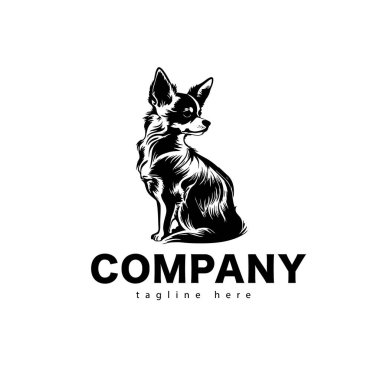 Logo chihuahua dog. Dog vector illustration. Company logo design. Vector illustration