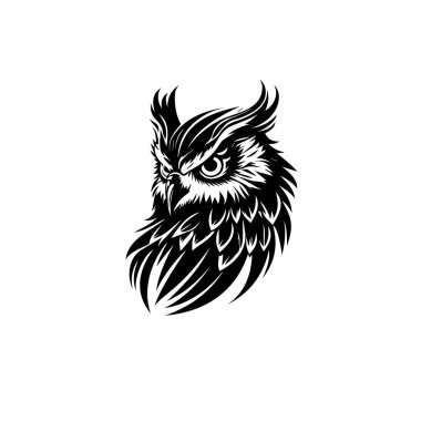 Owl bird logo, owl line art template design inspiration. Logo Vector icon template. Vector illustration