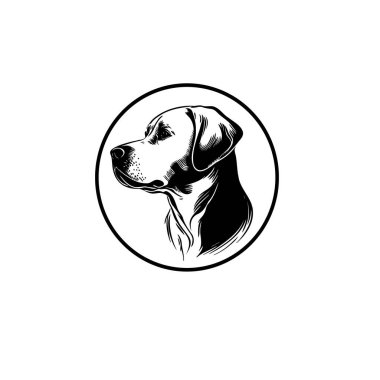 Vector logo of a dog head Labrador on white background, Pet. Animals. Vector illustration