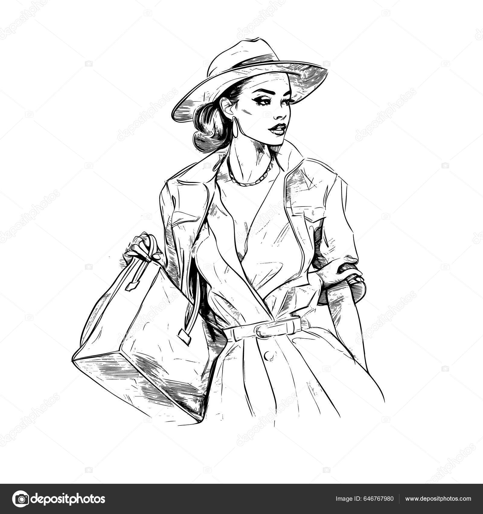 Red Hat Society Woman, ladies, hat, monochrome, fashion Illustration png |  PNGWing