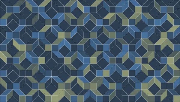 黑暗色彩的最小现代风格三维透明矩形立方体网格模式 可编辑的抽象几何背景设计 矢量模板 — 图库矢量图片
