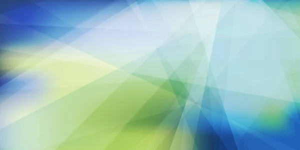 シルバーグレー グリーン ブルーの3次元光沢のある三角形の形をした半透明の重ね合わせ面 幾何学的形状パターンOn Abstract Futuristic Blurred Wide Scaleベクトル背景 テクスチャデザイン — ストックベクタ