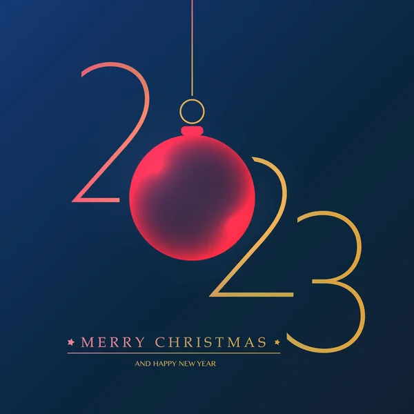 Best Wishes Golden Dark Red Merry Christmas Happy New Year – stockvektor