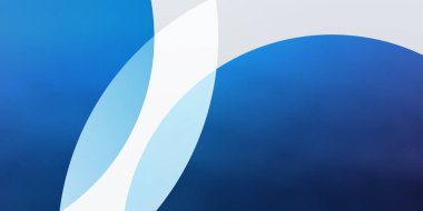 Beyaz ve Mavi Asgari Geometrik Düzen Arkaplanı Kalın Beyaz Daireler, Çok Amaçlı Şablon, Yuvarlak Şekiller, Poster, Başlık veya İniş Sayfa Tasarımı