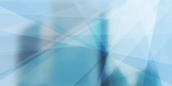 白色和蓝色现代风格的三角形形状的半透明叠层平面 几何形状图案 带抽象的未来模糊建筑背景的破碎玻璃效果 矢量设计模板 — 图库矢量图片