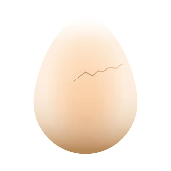 Isolated Lit Cracked Large Egg Template Easter Designs Vector Illustration — стоковый вектор