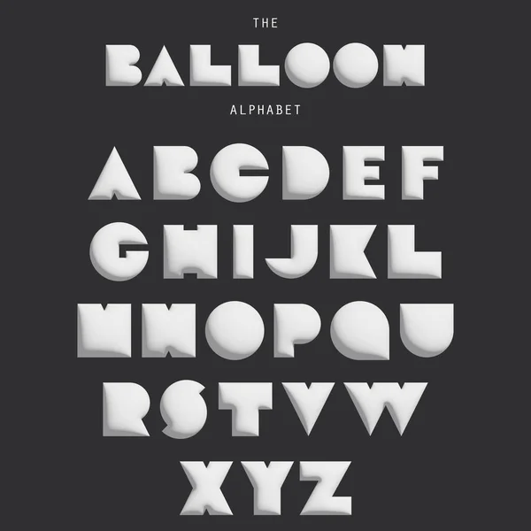 Ensemble Polices Ballon Style Moderne Collection Lettres Alphabet Anglais Complet — Photo