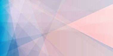Renkli 3D Modern Stil Üçgeni Şekillendirilmiş Şeffaf Üstüste düzlemler, Geometrik Şekiller, Kırık Cam Efekti - Soyut Fütürist Vektör Arkaplan, Pembe ve Mavi Doku, Tasarım Şablonu