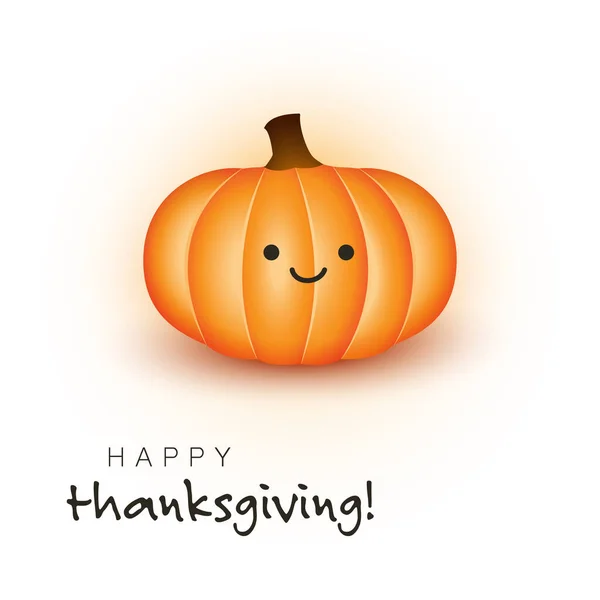 Happy Thanksgiving Card Layout Mit Lächelndem Gesicht Auf Einem Braunen — Stockvektor