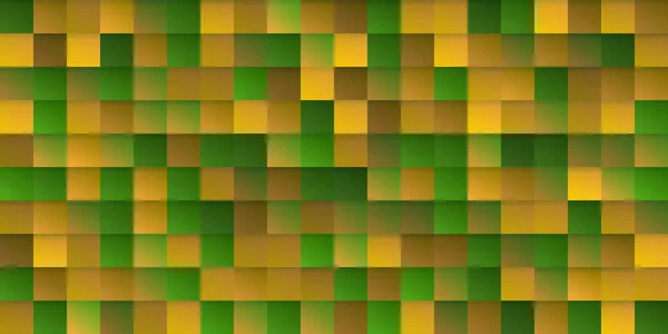 추상적 색상의 Pixelated 서피스 Random Colored Yellow Brown Green Squares — 스톡 벡터