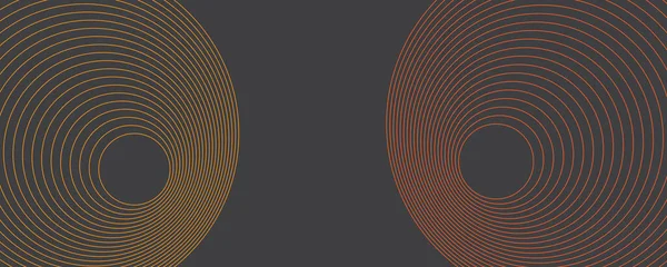 2つのダークレッドとブラウンのミニマル3D幾何学的形状 同心円の背景 多目的テンプレート ラウンドシェイプ構成 ポスター ヘッダー ランディングページデザイン ベクトルイラスト — ストックベクタ