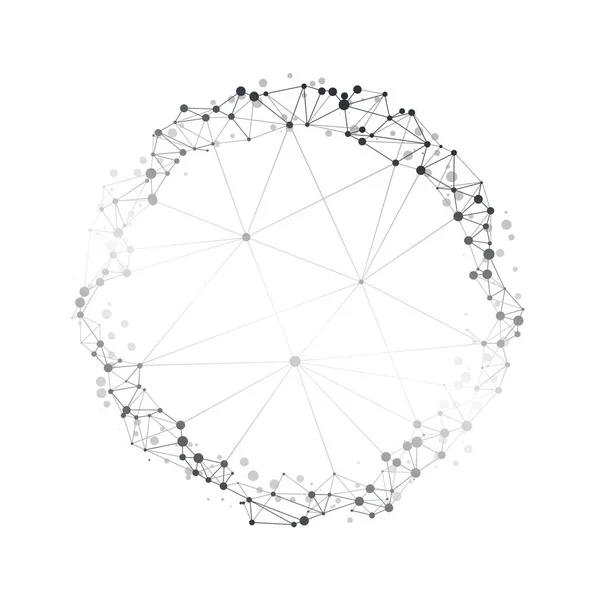 Abstrakt Cloud Computing Global Network Connections Concept Design Transparent Geometric — Stockový vektor