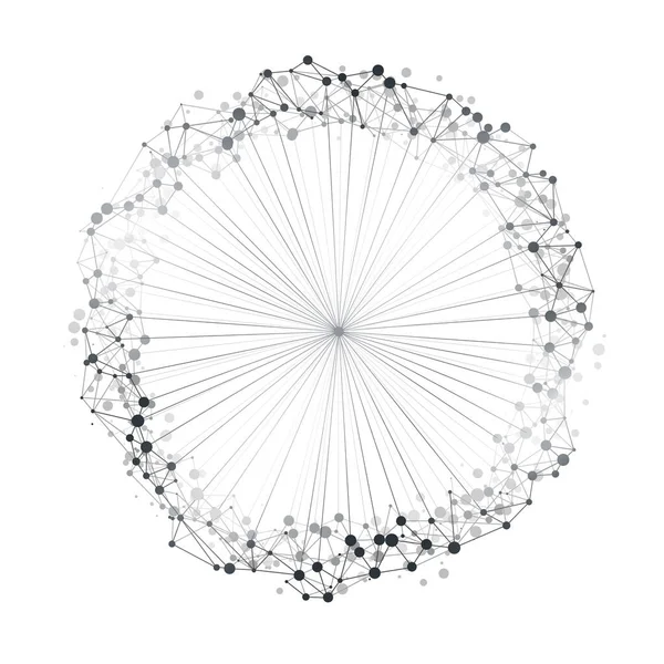 Abstract Cloud Computing Global Network Connections Concept Design Transparent Geometric — Vetor de Stock