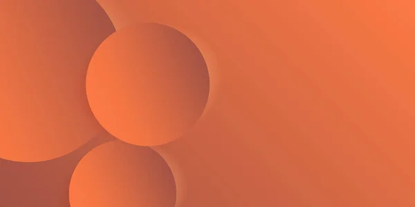 Résumé Gradient Géométrique Orange Brun Fond Chevauchement Lit Large Circles — Image vectorielle