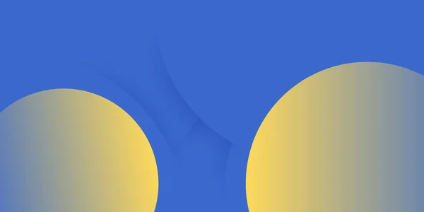 Abstraktní Minimalistické Geometrické Modré Pozadí Žluté Kruhy Vzor Víceúčelové Vektorové — Stockový vektor
