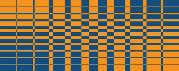 Abstraktes Muster Brauner Quadrate Karierte Textur Auf Blauem Hintergrund Elementvorlage — Stockvektor