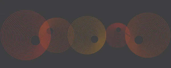 Темно Красный Коричневый Трехмерный Геометрический Фон Концентрическими Кругами Многоцелевым Шаблоном — стоковый вектор