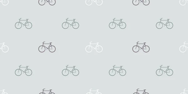 Design Plano Linhas Muitos Padrões Símbolos Bicicleta Sem Costura Brancos — Vetor de Stock