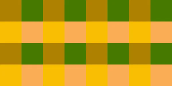 Абстрактная Плитка Оранжевыми Янтарными Коричневыми Зелеными Квадратами Широкая Геометрическая Текстура — стоковый вектор