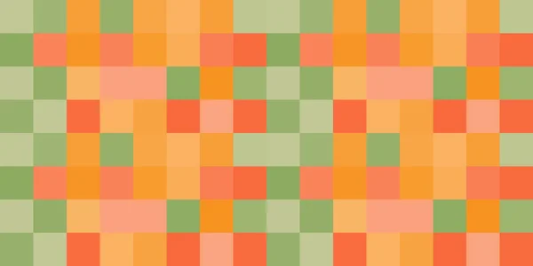 Абстрактные Цветные Пиксельные Поверхностные Пятна Оранжевыми Красными Коричневыми Зелеными Квадратами — стоковый вектор