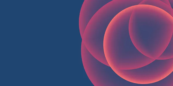 濃い背景 ヘッダー バナーデザイン 紫と赤のバブルパターン 多目的クリエイティブ ワイド スケール テンプレートFor Web Copyspace — ストックベクタ