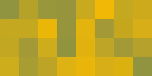 Abstract Tiled Surface Pattern Squares Colored Random Shades Green Amber — 스톡 벡터