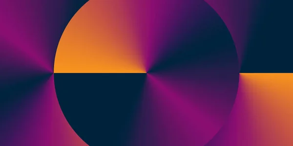 Fond Dégradé Conique Futuriste Coloré Foncé Couleurs Style Rétro Forme — Image vectorielle