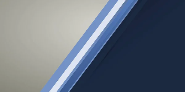 Moderne Schräge Dicke Trennlinie Minimale Graue Und Blaue Banner Vorlage — Stockvektor