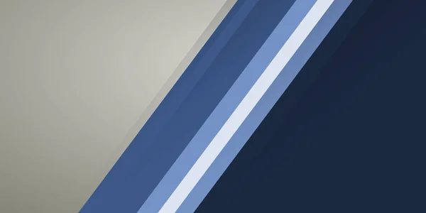 Modern Style Schräge Linien Muster Grau Und Blau Gefärbte Banner — Stockvektor