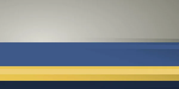 Modern Style Horizontale Linien Muster Grau Blau Gelb Farbige Banner — Stockvektor