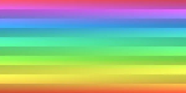 Dicke Horzontalstreifen Aus Transluzenten Leuchtenden Rechtecken Regenbogenfarben Hochglanz Geometrische Bunte — Stockvektor