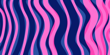 Mor ve Mavi Retro Biçim Duvar Kağıdı, Dikey Dalgalanma Çizgileri Desenli Geometrik Arkaplan Tasarımı - Web, Sunumlar, Pankartlar, Posterler - Yaratıcı Vektör Şablonu
