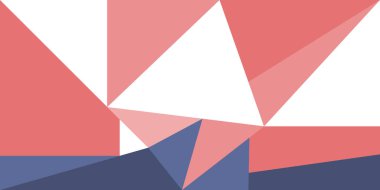Kırmızı, Beyaz ve Mavi Soyut Arkaplan Tasarımı - Üçgen Geometrik Şekiller: Çizgiler ve Çizgiler - Bauhaus Biçimi - Çok Amaçlı Renkli Parlak Minimalist Mozaik Web veya Banner Şablonu