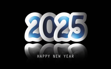 En İyi Dilekler - Karanlık Yeni Yıl Kutlama Kartı veya Arkaplan Tasarımı - 2025