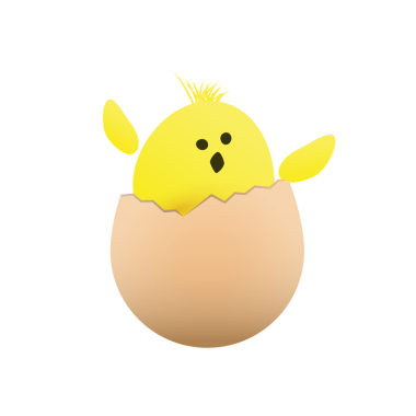 Kırık Tavuk Yumurtasından Yeni Çıkan Mutlu Küçük Piliç Beyaz Arkaplanda İzole Edilmiş Kavram