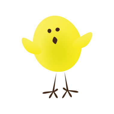 Şeffaf Arkaplanda İki Komik Tatlı Atlayan Sarı Piliç Tasarımı