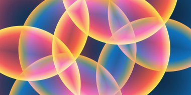 Geniş Kırmızı, Turuncu, Sarı ve Mavi Kaplayan Küre, Kabarcık Deseni ile Soyut Arkaplan, Başlık veya Sancak Tasarımı - Düzenlenebilir Vektör Biçiminde Web için Çok Amaçlı Yaratıcı Geniş Ölçeklendirme Şablonu